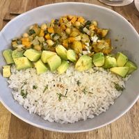 Chickpea curry - yum! at Pezetarian in Cartagena