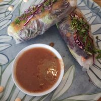Vietnamese rolls at Pezetarian in Cartagena