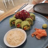 amazing veggie sushi, just the sauce tasted weird at Pezetarian in Cartagena
