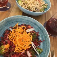 Arroz de Huerta and Veggie Noodles  at Pezetarian in Cartagena