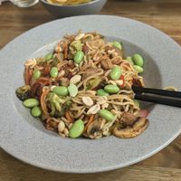 Veggie noodles at Pezetarian in Cartagena