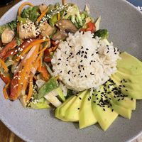 Hot bow veggie  at Pezetarian in Cartagena