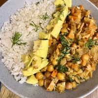Curry garbanzos   at Pezetarian in Cartagena
