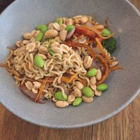 Veggie noodles at Pezetarian in Cartagena