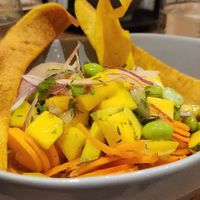 Mango cerviche at Pezetarian in Cartagena