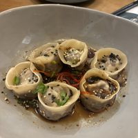 Veggie dumplings   at Pezetarian in Cartagena