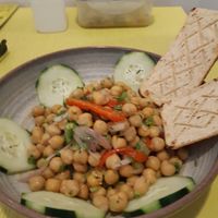 Mediterean salad at Pezetarian in Cartagena