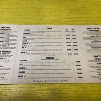 Current Menu Feb 2019 at Pezetarian in Cartagena