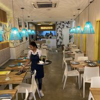 View from the entrance at Pezetarian in Cartagena