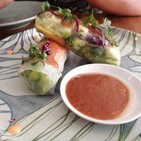 Veggie rolls at Pezetarian in Cartagena