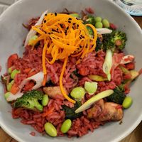 Purple Rice Bowl at Pezetarian in Cartagena