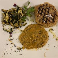 Vegan hamburger  at Perla Blu in La Maddalena