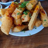Chickpea fries at Chickpea Restaurant in Vancouver