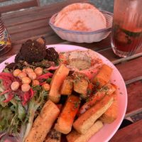 Falafel platter   at Chickpea Restaurant in Vancouver