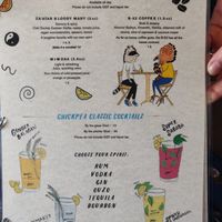 Menu at Chickpea Restaurant in Vancouver
