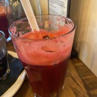 Beet ginger juice   at Chickpea Restaurant in Vancouver