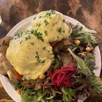 Latke Benechick   at Chickpea Restaurant in Vancouver
