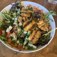 Lion mane salad  at Chickpea Restaurant in Vancouver