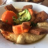 Shnitzelonim Hummus Plate at Chickpea Restaurant in Vancouver