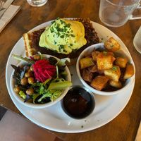 Schnitzel benechick at Chickpea Restaurant in Vancouver