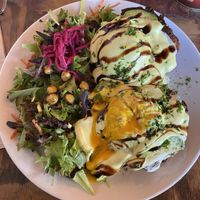 Poached egg "yolk” 😍😍😍  at Chickpea Restaurant in Vancouver