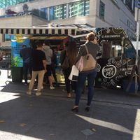 Downtown by Canada place and foodcourt at Chickpea Restaurant in Vancouver
