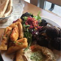 Falafel platter  at Chickpea Restaurant in Vancouver