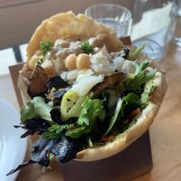 Sabich Pita at Chickpea Restaurant in Vancouver