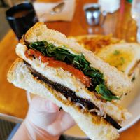 Dreamy almond halloumi. at Chickpea Restaurant in Vancouver