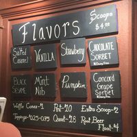 Board at Hedonist Artisan Ice Cream in Rochester