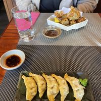 Gyoza and tempura  at Itadakizen in Shrewsbury