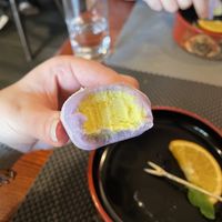Passionfruit mochi   at Itadakizen in Shrewsbury