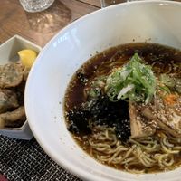 Shoyu ramen and mushroom tempura at Itadakizen in Shrewsbury
