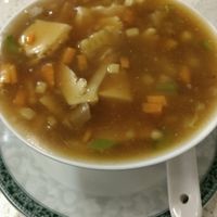 hot & sour soup at To Be Vegetarian Blackburn in Blackburn