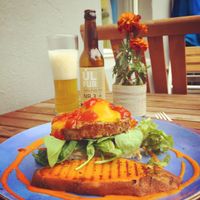 vegan burger at Cafe Berlin in Akureyri