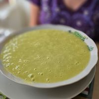 Crema de asparragus at Govinda in Chiclayo