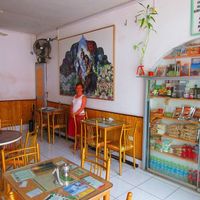 Owner Ms. Madhavi at Govindas at Govinda in Chiclayo