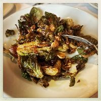 The Brussels sprouts without the baconn  at Magnolias in Charleston