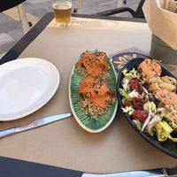 Sushi and stuffed zucchini ♥️ at La Bartola in Sevilla