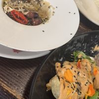 Hummus and sushi   at La Bartola in Sevilla