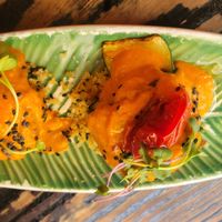 Zucchini sachets at La Bartola in Sevilla