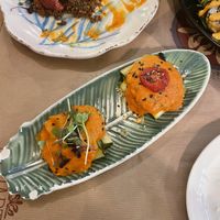 Zucchini sachets  at La Bartola in Sevilla