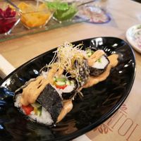 Tempura sushi at La Bartola in Sevilla