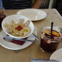 houmous tapa and sangria at La Bartola in Sevilla