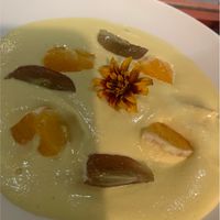 Ajo blanco - cold soup at La Bartola in Sevilla