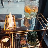 Water station in lobby, sweet idea at True Food Kitchen in King Of Prussia