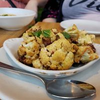 Braised  cauliflower yum great starter at True Food Kitchen in King Of Prussia
