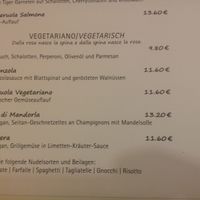 Vegetarian pasta options at Eiscafe Vivaldi in Bad Schandau