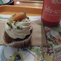 Carrot cupcake at Velicious Burger in Strasbourg