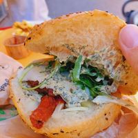 Gigolo Burger with rather small patty at Velicious Burger in Strasbourg